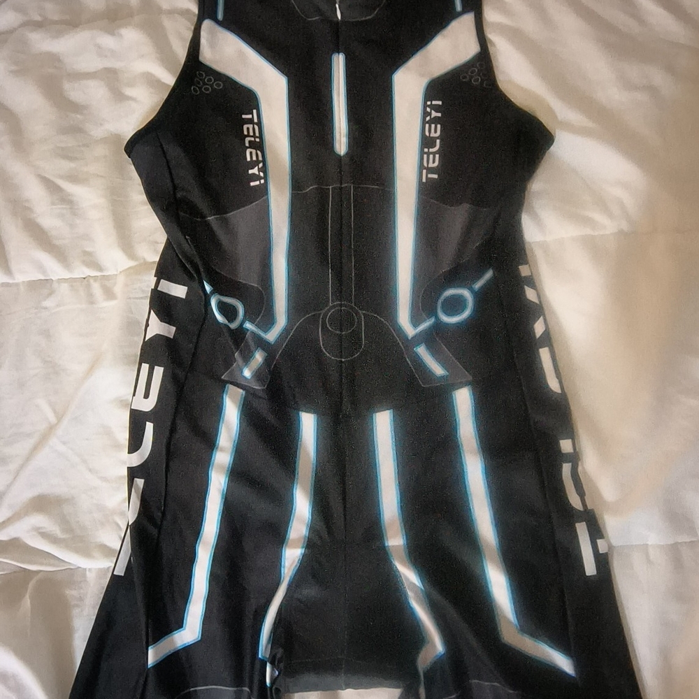 Black and Blue Televi Cycling Suit